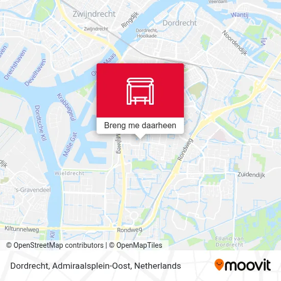 Dordrecht, Admiraalsplein-Oost kaart