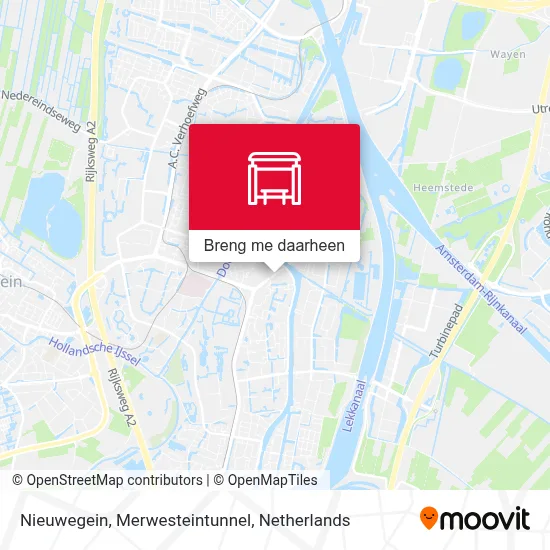 Nieuwegein, Merwesteintunnel kaart