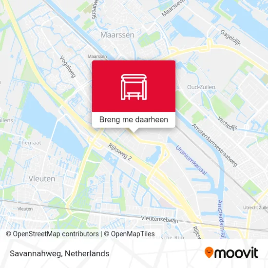 Savannahweg kaart
