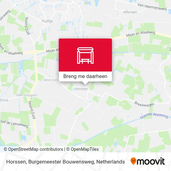 Horssen, Burgemeester Bouwensweg kaart