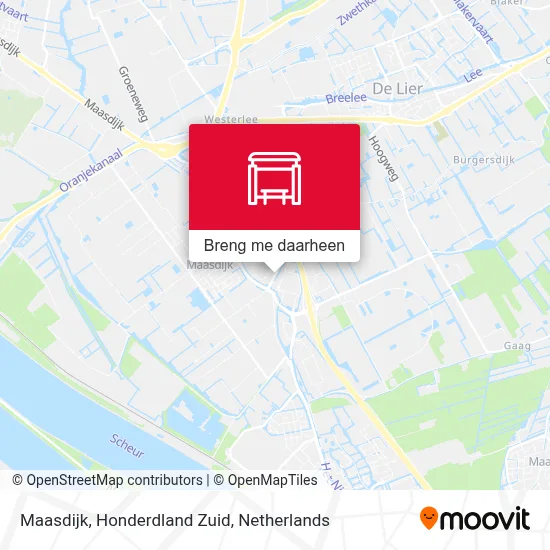 Maasdijk, Honderdland Zuid kaart