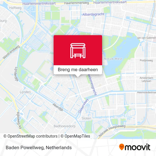 Baden Powellweg kaart