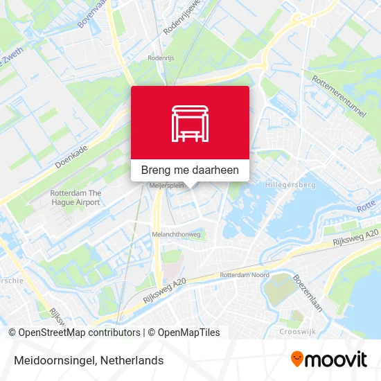 Meidoornsingel kaart