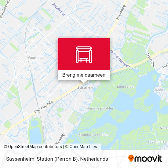 Sassenheim, Station (Perron B) kaart