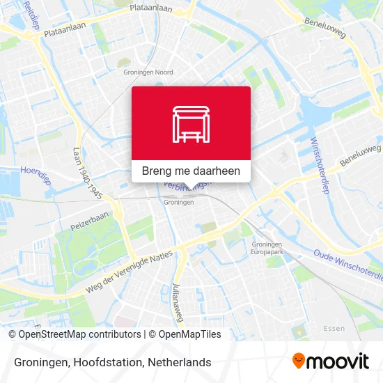 Groningen, Hoofdstation kaart