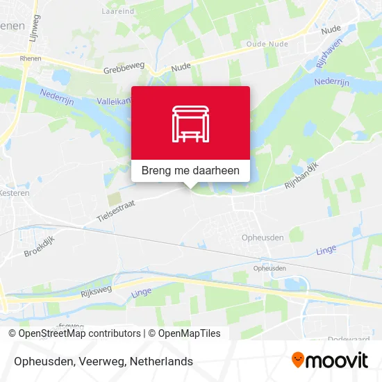 Opheusden, Veerweg kaart