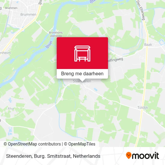 Steenderen, Burg. Smitstraat kaart