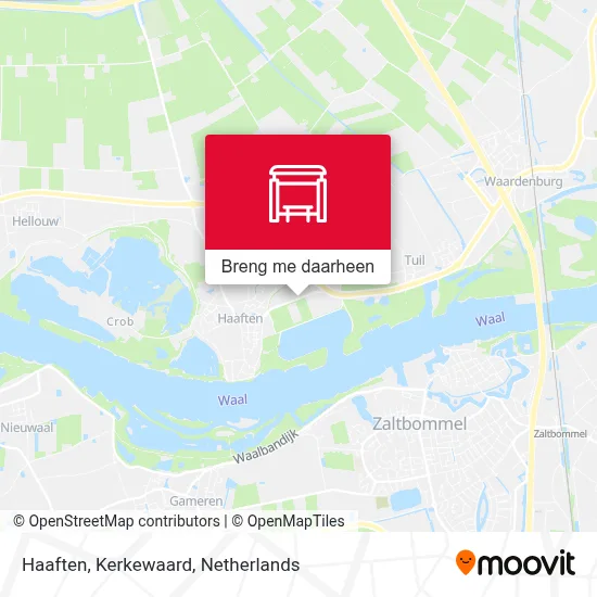 Haaften, Kerkewaard kaart