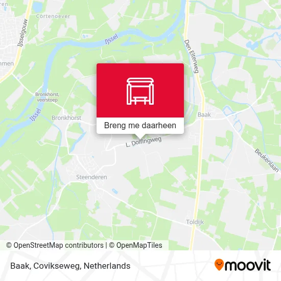 Baak, Covikseweg kaart