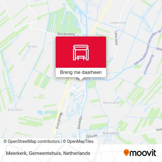 Meerkerk, Gemeentehuis kaart