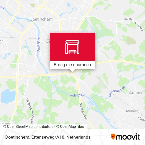 Doetinchem, Ettenseweg/A18 kaart