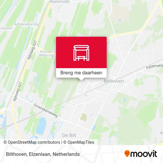 Bilthoven, Elzenlaan kaart