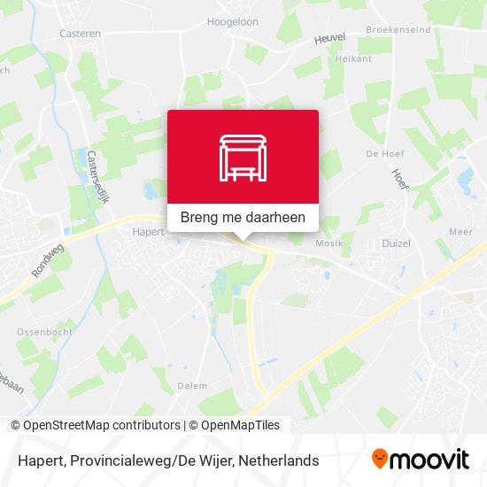 Hapert, Provincialeweg / De Wijer kaart