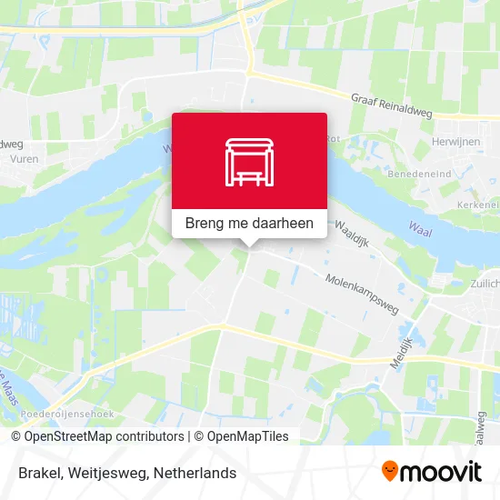 Brakel, Weitjesweg kaart