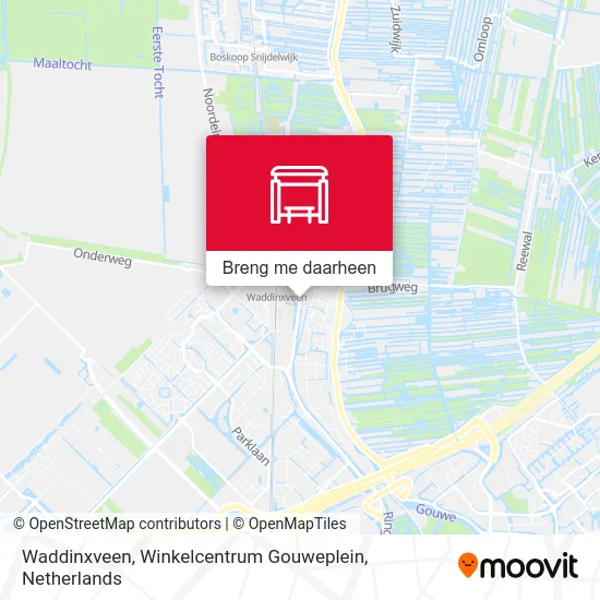 Waddinxveen, Winkelcentrum Gouweplein kaart