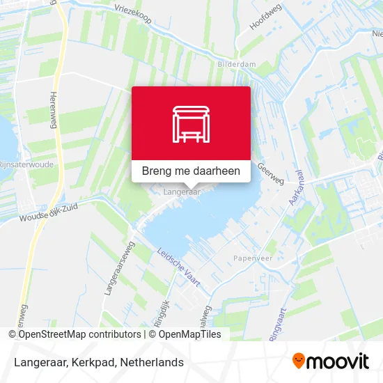 Langeraar, Kerkpad kaart