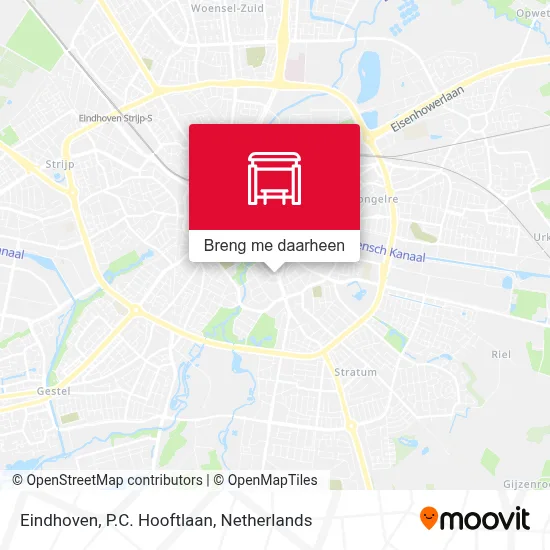 Eindhoven, P.C. Hooftlaan kaart