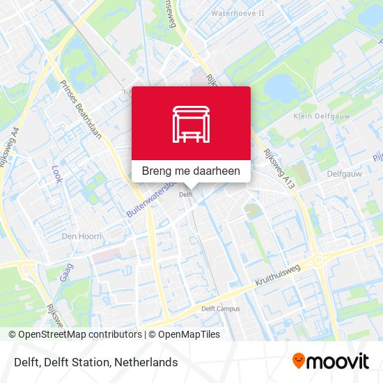 Delft, Delft Station kaart