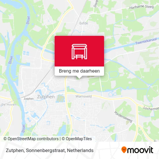 Zutphen, Sonnenbergstraat kaart