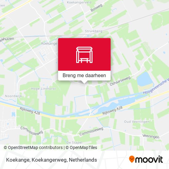 Koekange, Koekangerweg kaart