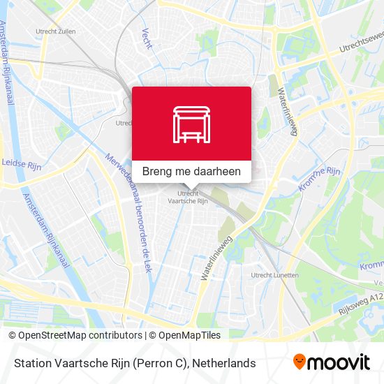 Station Vaartsche Rijn (Perron C) kaart