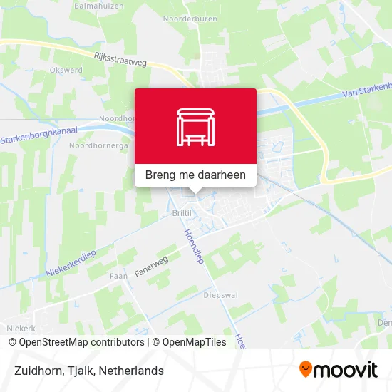 Zuidhorn, Tjalk kaart