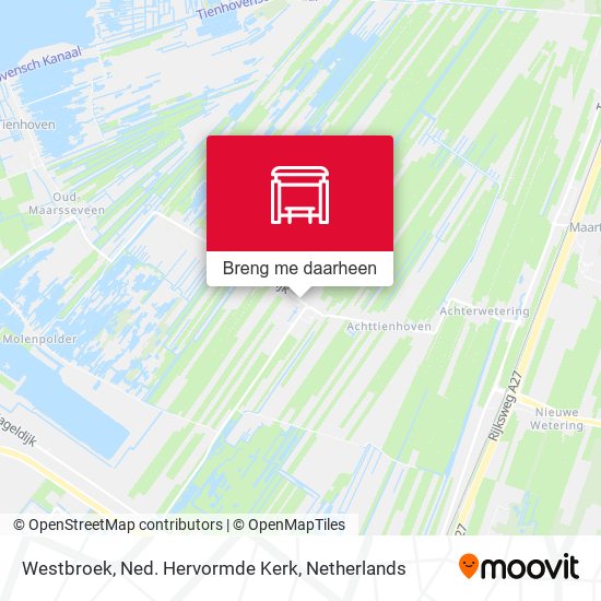 Westbroek, Ned. Hervormde Kerk kaart