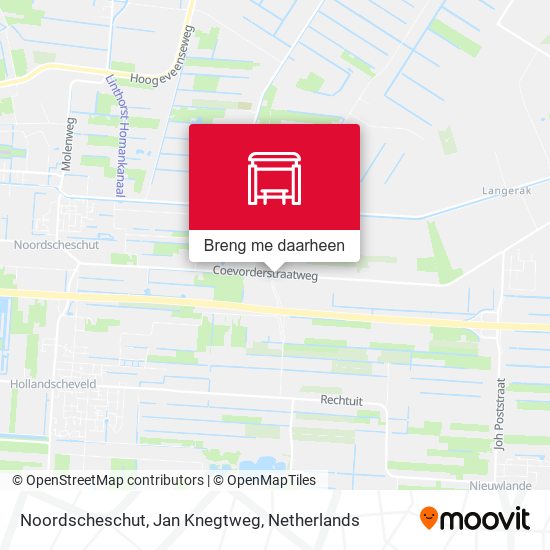 Noordscheschut, Jan Knegtweg kaart