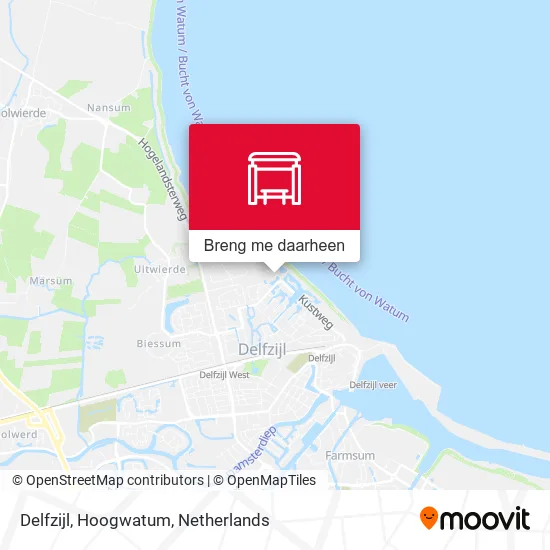 Delfzijl, Hoogwatum kaart