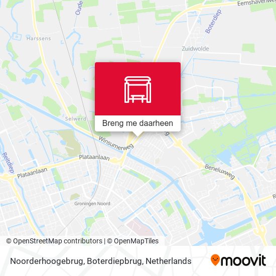 Noorderhoogebrug, Boterdiepbrug kaart