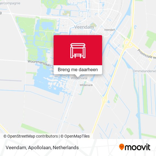 Veendam, Apollolaan kaart