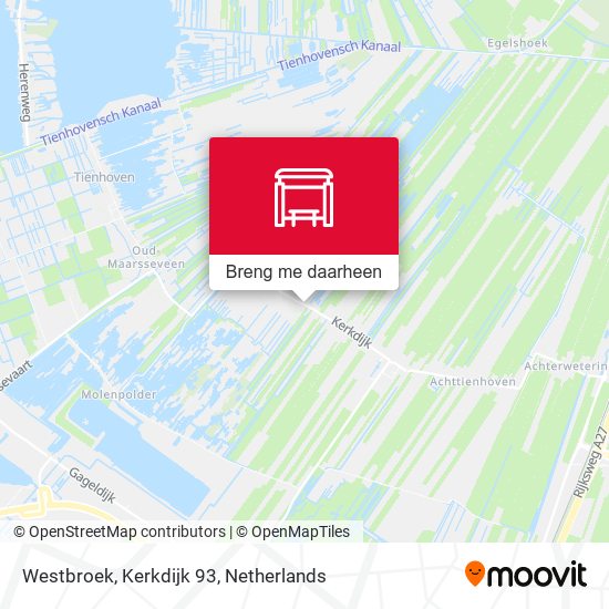 Westbroek, Kerkdijk 93 kaart