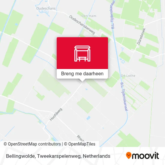 Bellingwolde, Tweekarspelenweg kaart