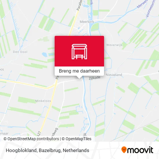Hoogblokland, Bazelbrug kaart