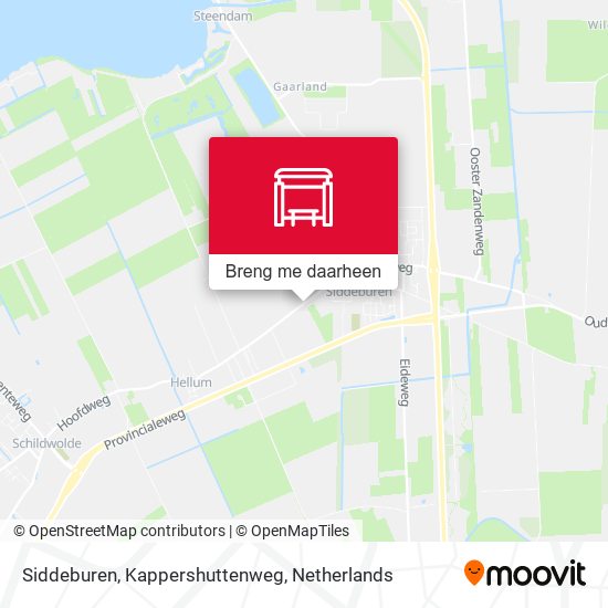 Siddeburen, Kappershuttenweg kaart
