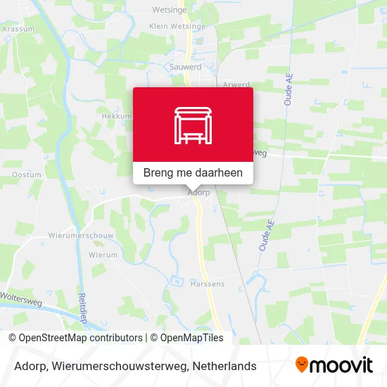 Adorp, Wierumerschouwsterweg kaart