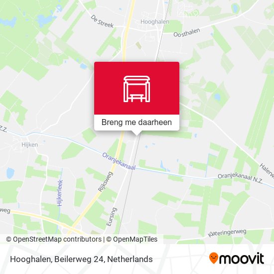 Hooghalen, Beilerweg 24 kaart