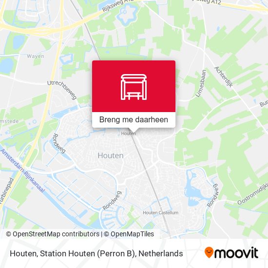 Houten, Station Houten (Perron B) kaart