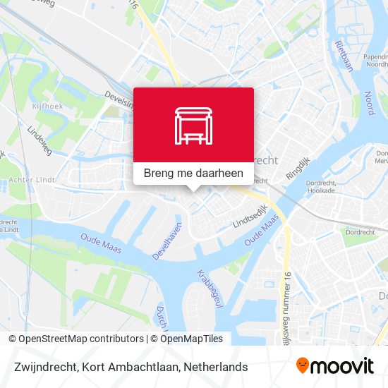 Zwijndrecht, Kort Ambachtlaan kaart