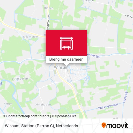Winsum, Station (Perron C) kaart