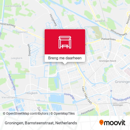 Groningen, Barnsteenstraat kaart
