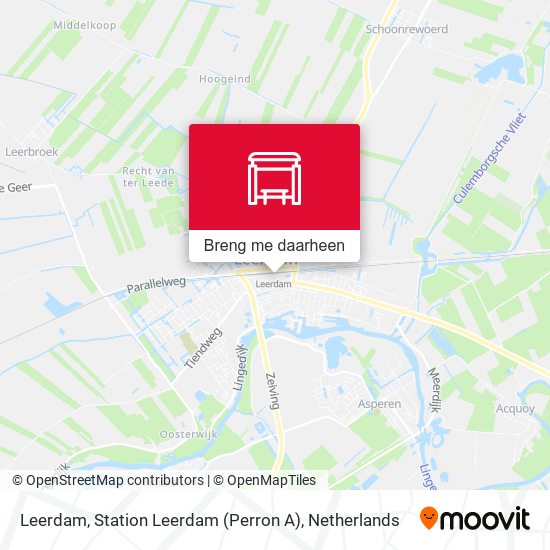 Leerdam, Station Leerdam (Perron A) kaart