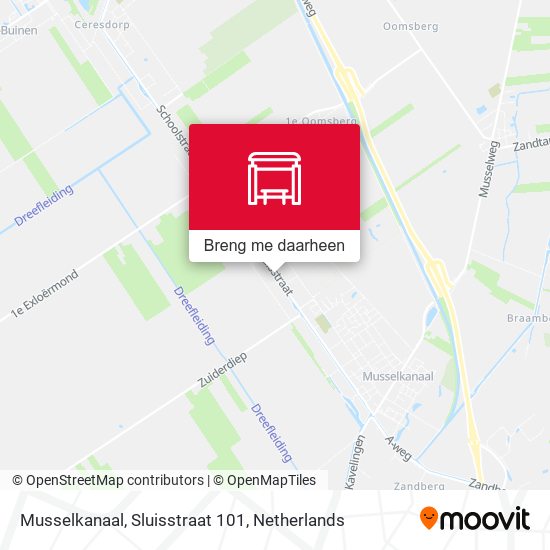 Musselkanaal, Sluisstraat 101 kaart