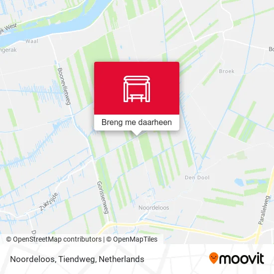 Noordeloos, Tiendweg kaart
