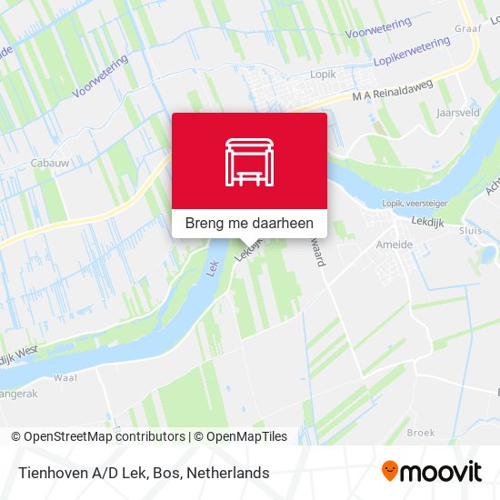 Tienhoven A/D Lek, Bos kaart