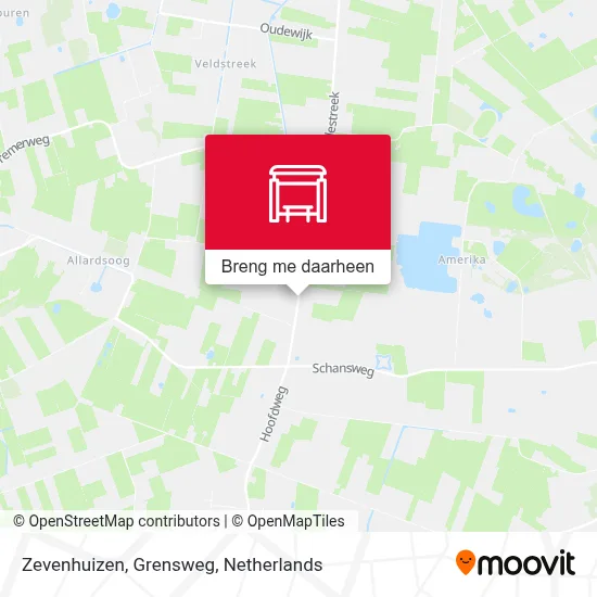 Zevenhuizen, Grensweg kaart