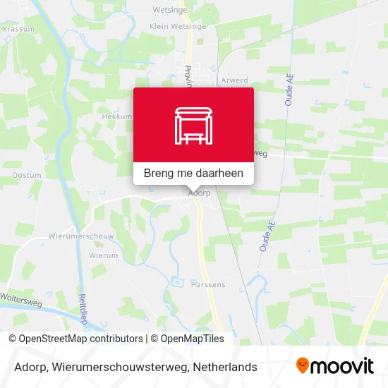 Adorp, Wierumerschouwsterweg kaart