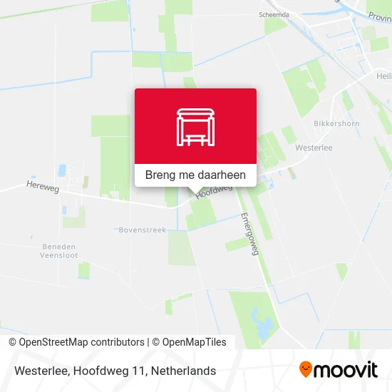 Westerlee, Hoofdweg 11 kaart