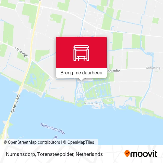 Numansdorp, Torensteepolder kaart