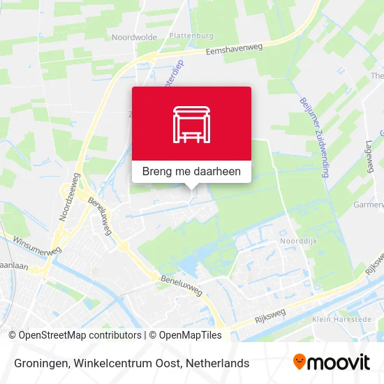 Groningen, Winkelcentrum Oost kaart